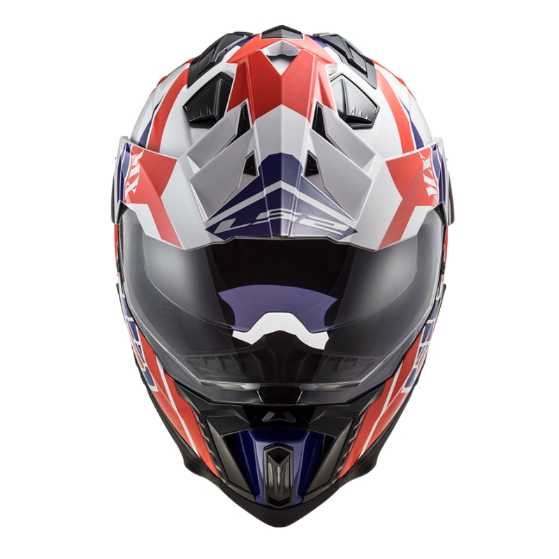 Enduro kaciga LS2 MX701 Explorer Atlantis bijela-plava-crvena rasprodaja