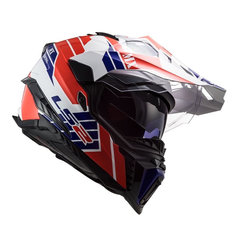 Enduro kaciga LS2 MX701 Explorer Atlantis bijela-plava-crvena rasprodaja