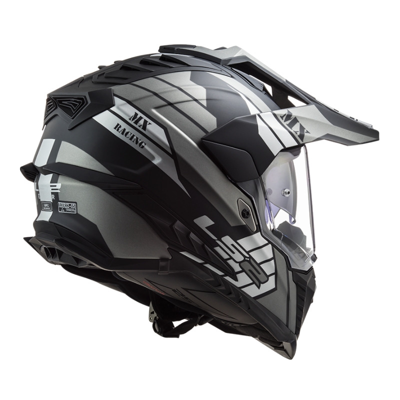 Enduro kaciga LS2 MX701 Explorer Atlantis crno-sivo-bijela