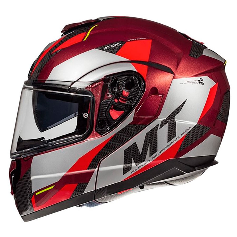 Sklopiva motociklistička kaciga MT Atom SV TRANSCEND F5 crvena - II. kvaliteta