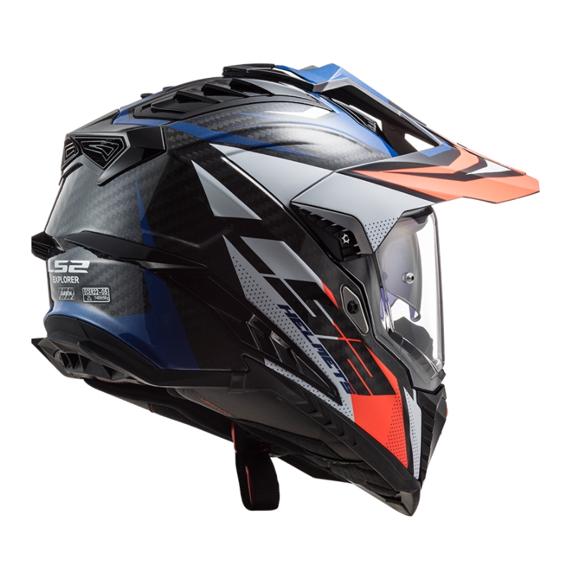 Enduro kaciga LS2 MX701 Explorer C Focus bijelo-plavo-crvena