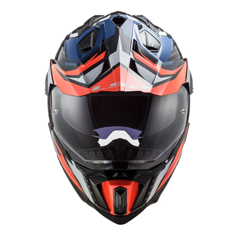 Enduro kaciga LS2 MX701 Explorer C Focus bijelo-plavo-crvena