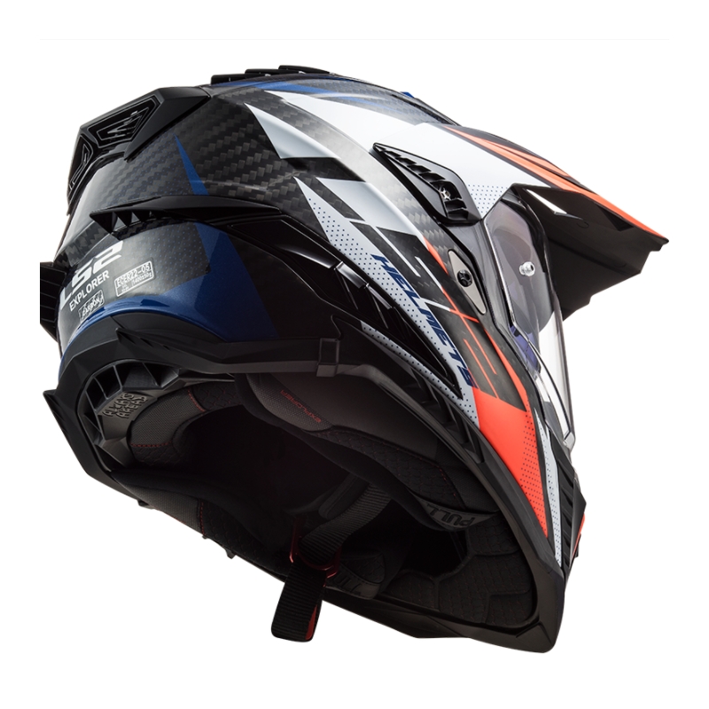 Enduro kaciga LS2 MX701 Explorer C Focus bijelo-plavo-crvena