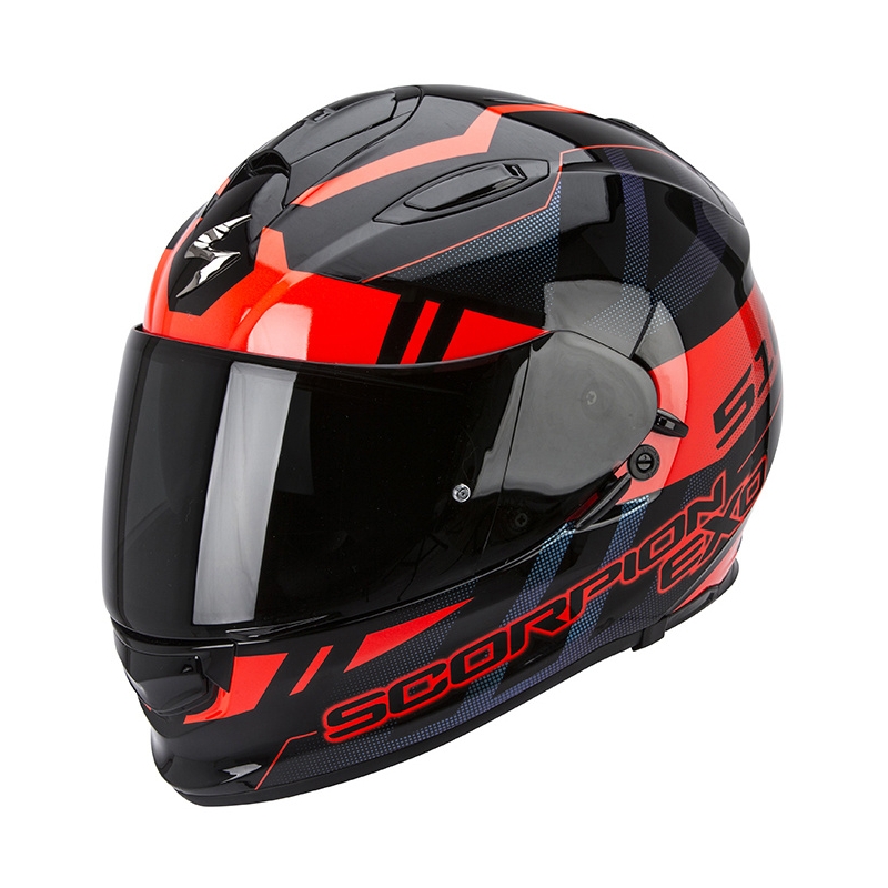 Scorpion EXO-510 Stage Motociklistička kaciga za cijelo lice crno-crvena rasprodaja