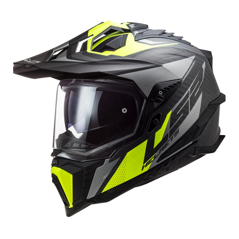 Enduro kaciga LS2 MX701 Explorer C Focus crna-siva-fluo žuta