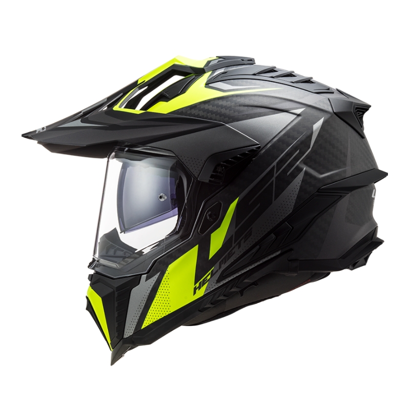 Enduro kaciga LS2 MX701 Explorer C Focus crna-siva-fluo žuta