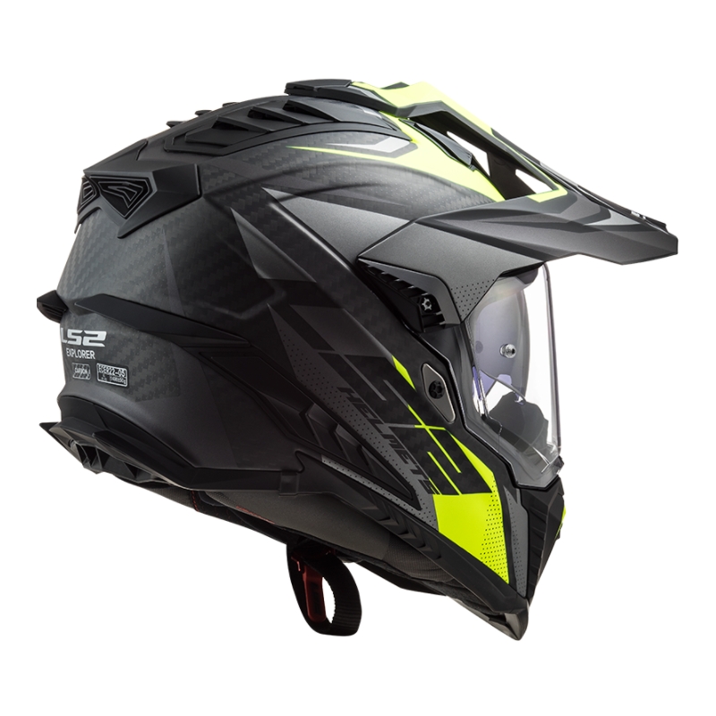 Enduro kaciga LS2 MX701 Explorer C Focus crna-siva-fluo žuta