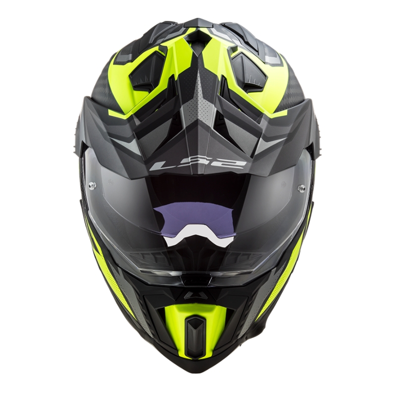 Enduro kaciga LS2 MX701 Explorer C Focus crna-siva-fluo žuta