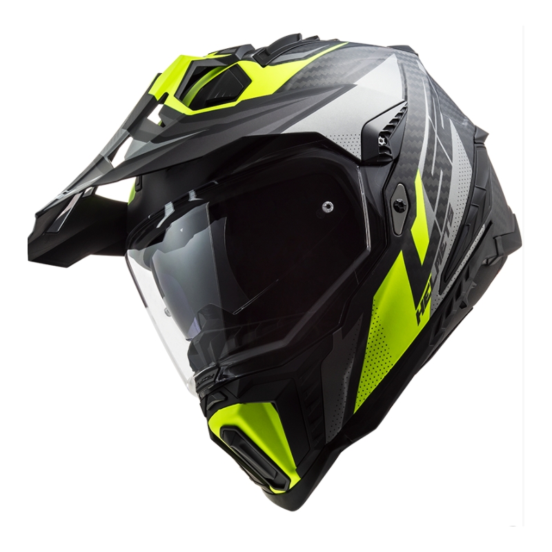 Enduro kaciga LS2 MX701 Explorer C Focus crna-siva-fluo žuta