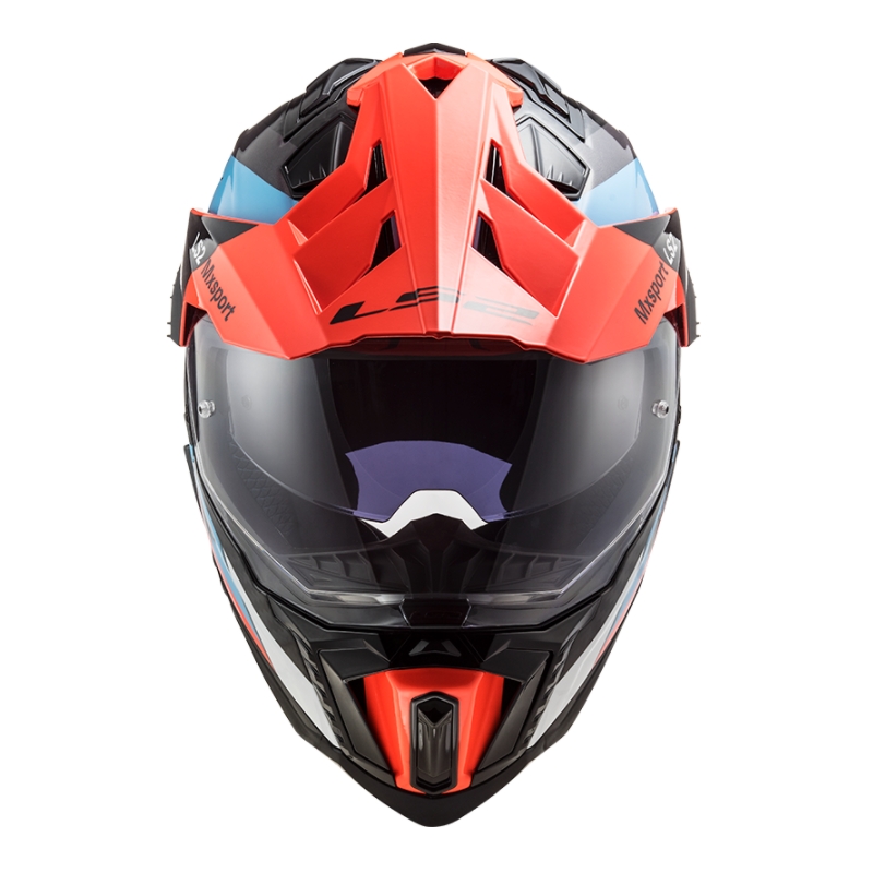 Enduro kaciga LS2 MX701 Explorer C Frontier crno-narančasto-plava