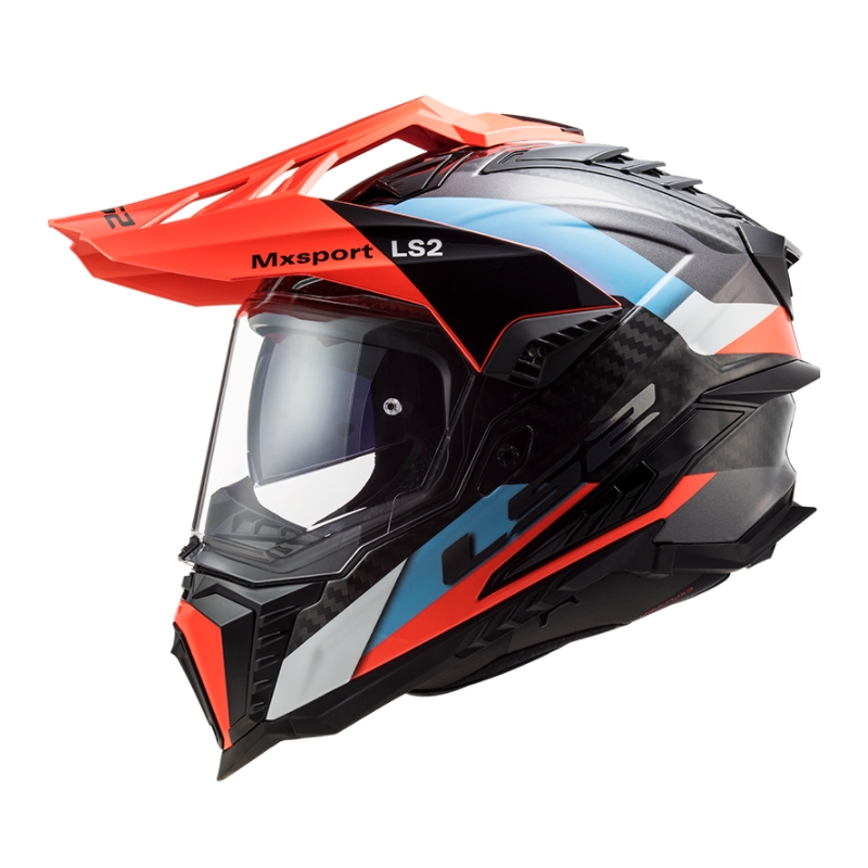 Enduro kaciga LS2 MX701 Explorer C Frontier crno-narančasto-plava