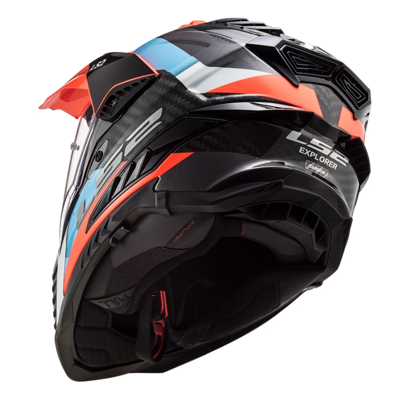 Enduro kaciga LS2 MX701 Explorer C Frontier crno-narančasto-plava