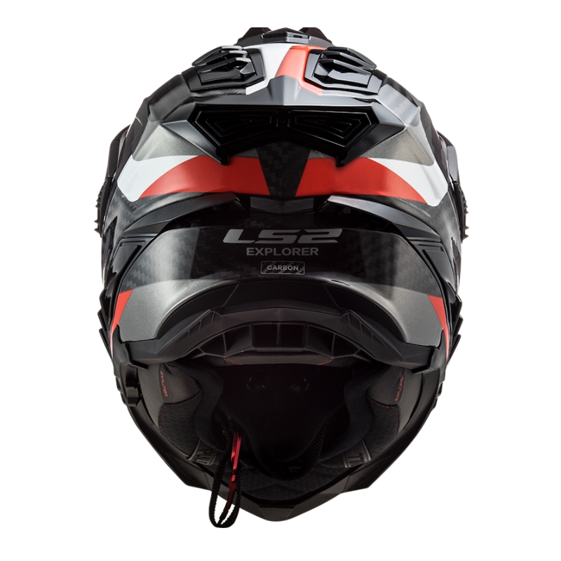 Enduro kaciga LS2 MX701 Explorer C Frontier crno-crveno-bijela