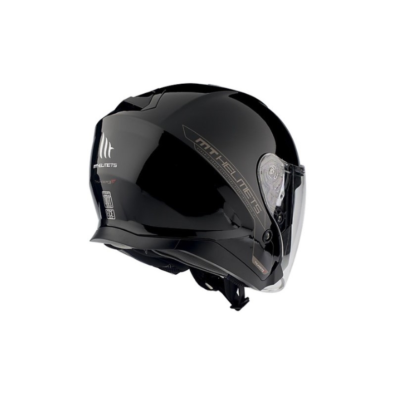 Otvorena motociklistička kaciga MT Thunder 3 SV Solid black glossy - II. kvaliteta