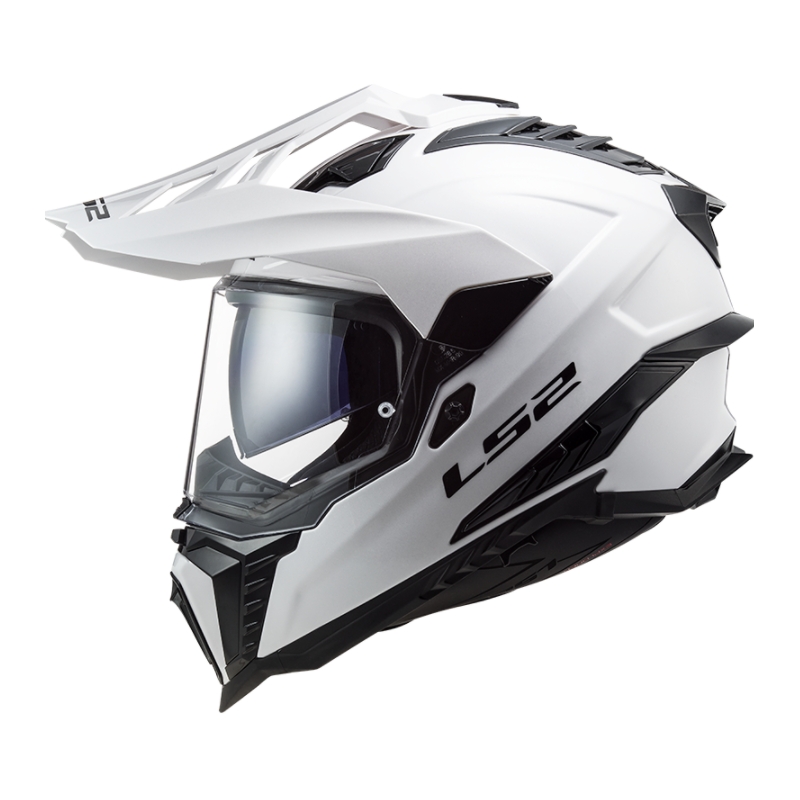 Enduro kaciga LS2 MX701 Explorer Jednobojna bijela