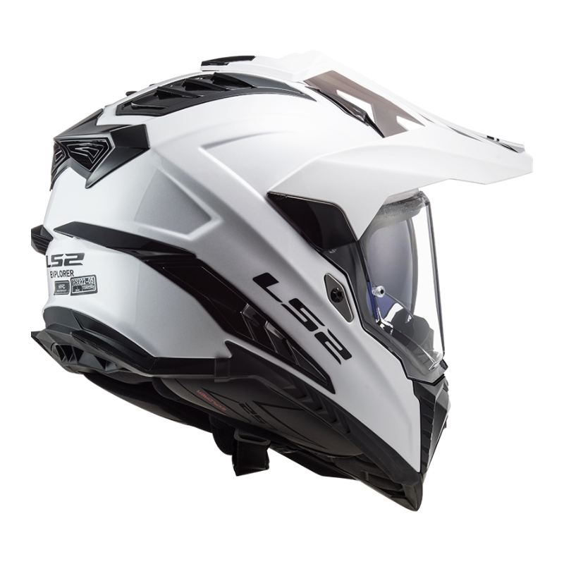 Enduro kaciga LS2 MX701 Explorer Jednobojna bijela