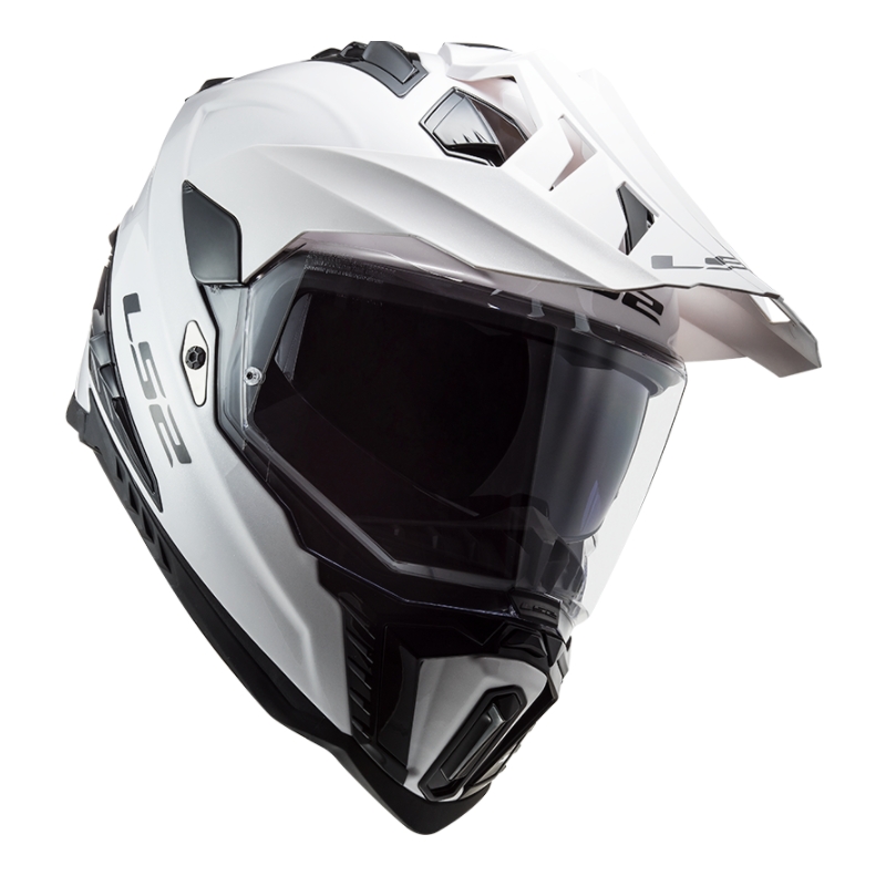 Enduro kaciga LS2 MX701 Explorer Jednobojna bijela