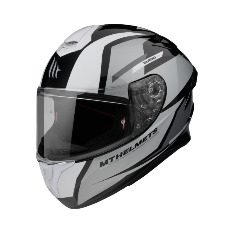 Integralna motoristička kaciga MT FF106 Pro Targo Pro Sound crno-bijelo-siva rasprodaja