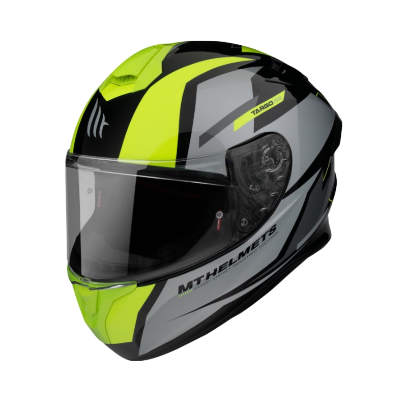 Integralna motociklistička kaciga MT FF106 Pro Targo Pro Sound crna-siva-fluo žuta