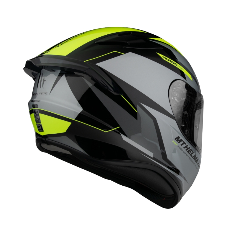 Integralna motociklistička kaciga MT FF106 Pro Targo Pro Sound crna-siva-fluo žuta