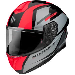 Integralna motociklistička kaciga MT FF106 Pro Targo Pro Sound crna-siva-fluo crvena
