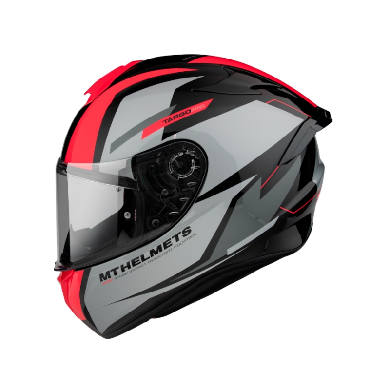 Integralna motociklistička kaciga MT FF106 Pro Targo Pro Sound crna-siva-fluo crvena rasprodaja