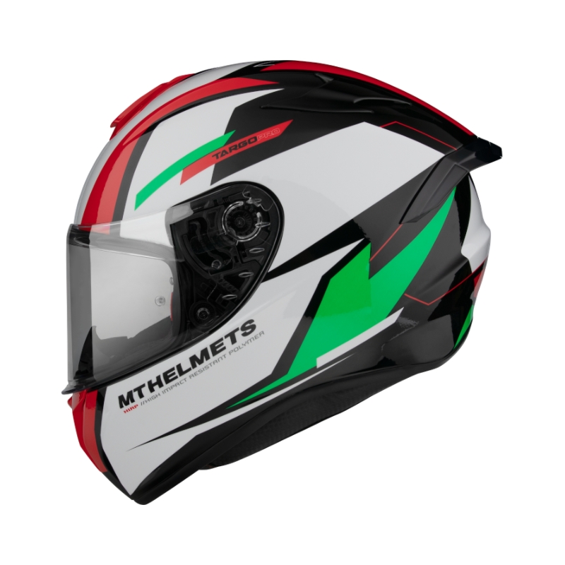 Integralna motociklistička kaciga MT FF106 Pro Targo Pro Sound crno-bijelo-crveno-zelena rasprodaja