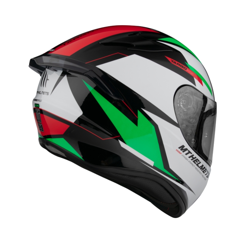 Integralna motociklistička kaciga MT FF106 Pro Targo Pro Sound crno-bijelo-crveno-zelena rasprodaja