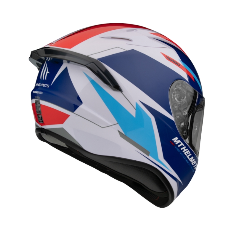Integralna motociklistička kaciga MT FF106 Pro Targo Pro Sound plavo-bijelo-crvena