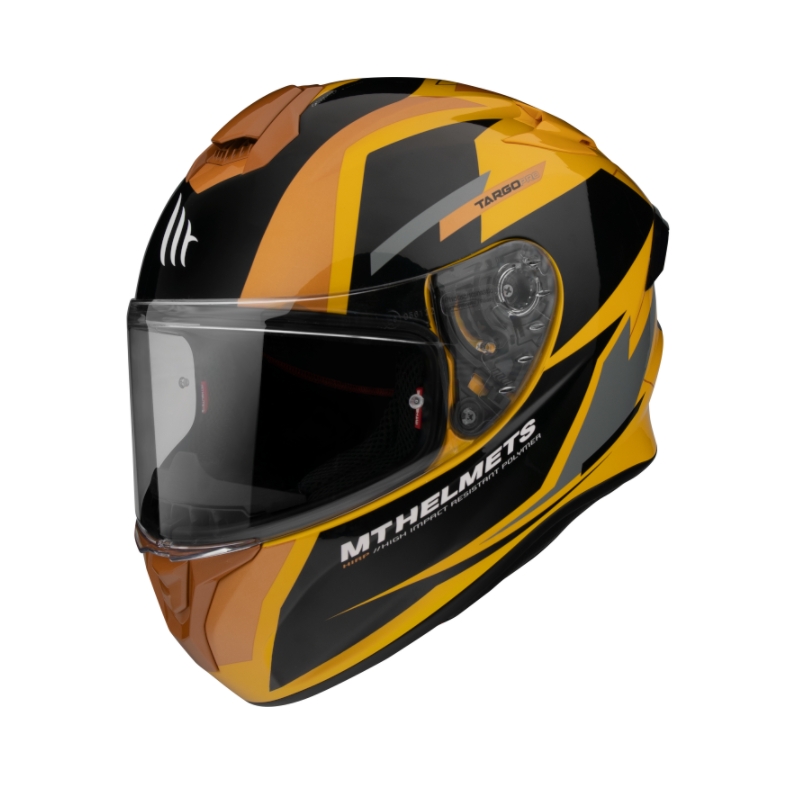 Integralna motociklistička kaciga MT FF106 Pro Targo Pro Sound narančasto-crno-siva