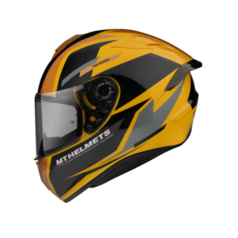 Integralna motociklistička kaciga MT FF106 Pro Targo Pro Sound narančasto-crno-siva