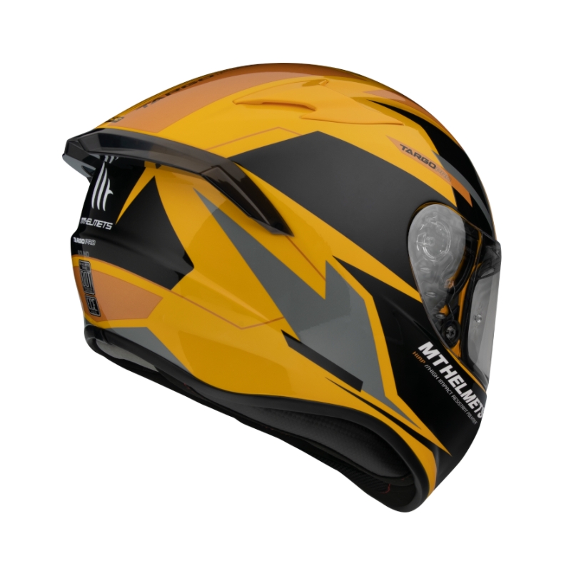 Integralna motociklistička kaciga MT FF106 Pro Targo Pro Sound narančasto-crno-siva