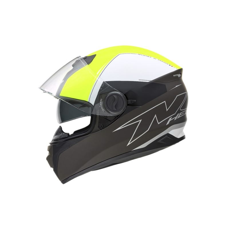 Integralna motociklistička kaciga NOX N301 Cut crno-bijela-fluo žuta - II. kvaliteta rasprodaja