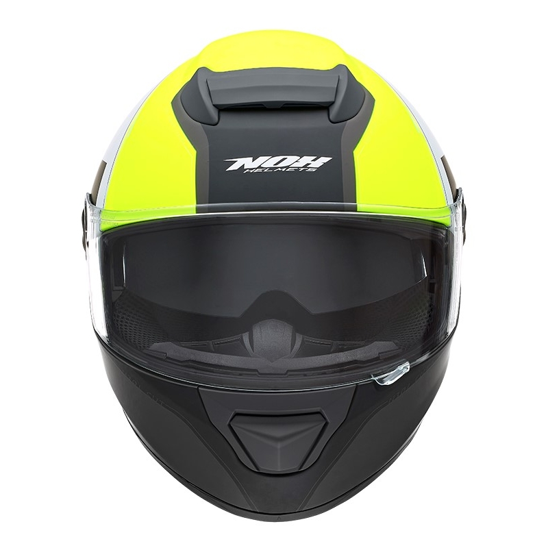 Integralna motociklistička kaciga NOX N301 Cut crno-bijela-fluo žuta - II. kvaliteta rasprodaja