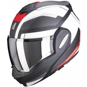 Preklopna kaciga Scorpion EXO-TECH Trap crno-bijelo-crvena
