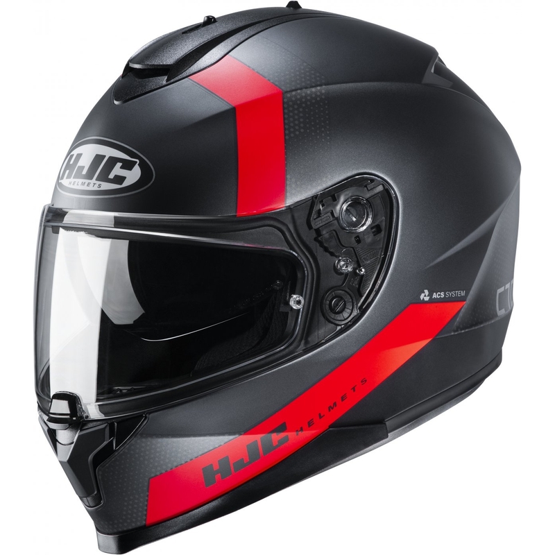 Integralna motociklistička kaciga HJC C70 Eura MC1SF crveno-siva