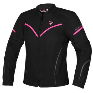 Ženska motoristička jakna Rebelhorn Luna crno-fluo pink rasprodaja