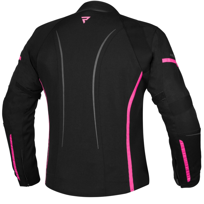 Ženska motoristička jakna Rebelhorn Luna crno-fluo pink rasprodaja