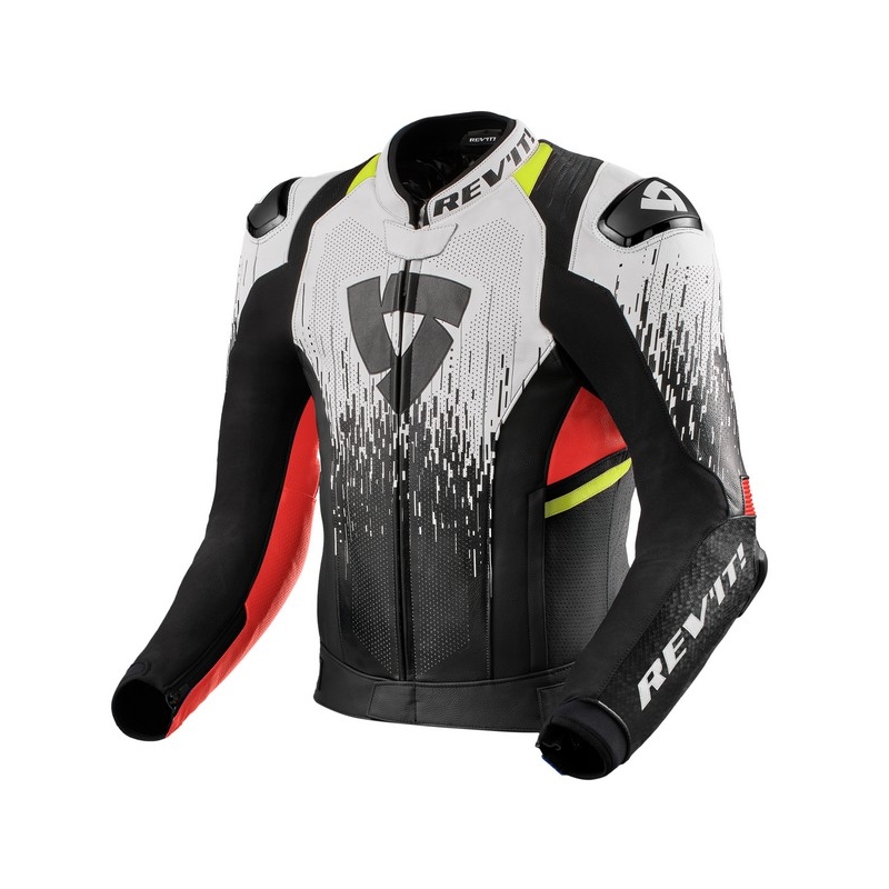 Revit Quantum 2 Pro Air motoristička jakna crno-bijela-fluo crvena rasprodaja