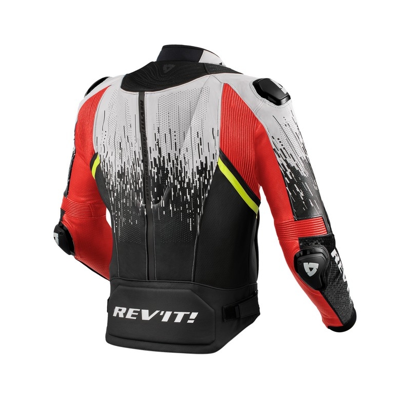 Revit Quantum 2 Pro Air motoristička jakna crno-bijela-fluo crvena rasprodaja