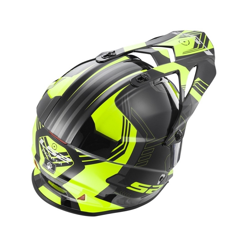 Enduro kaciga LS2 MX436 Pioneer Trigger crno-žuta-titan