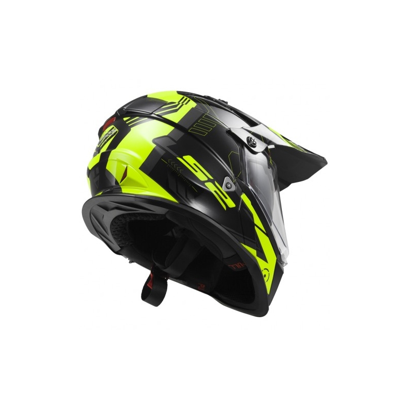 Enduro kaciga LS2 MX436 Pioneer Trigger crno-žuta-titan