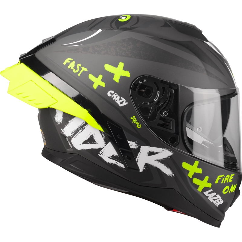 Integralna motociklistička kaciga Lazer Rafale SR Ride Oni sivo-bijela-fluo žuta rasprodaja