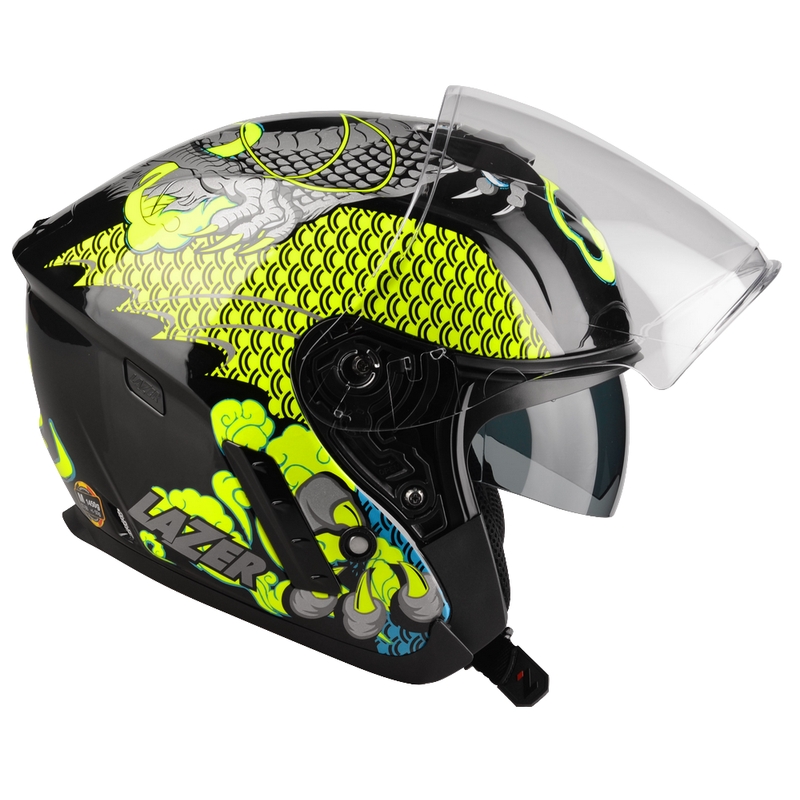 Otvorena motoristička kaciga Lazer Tango S Z-Line Dragon crno-fluo žuta