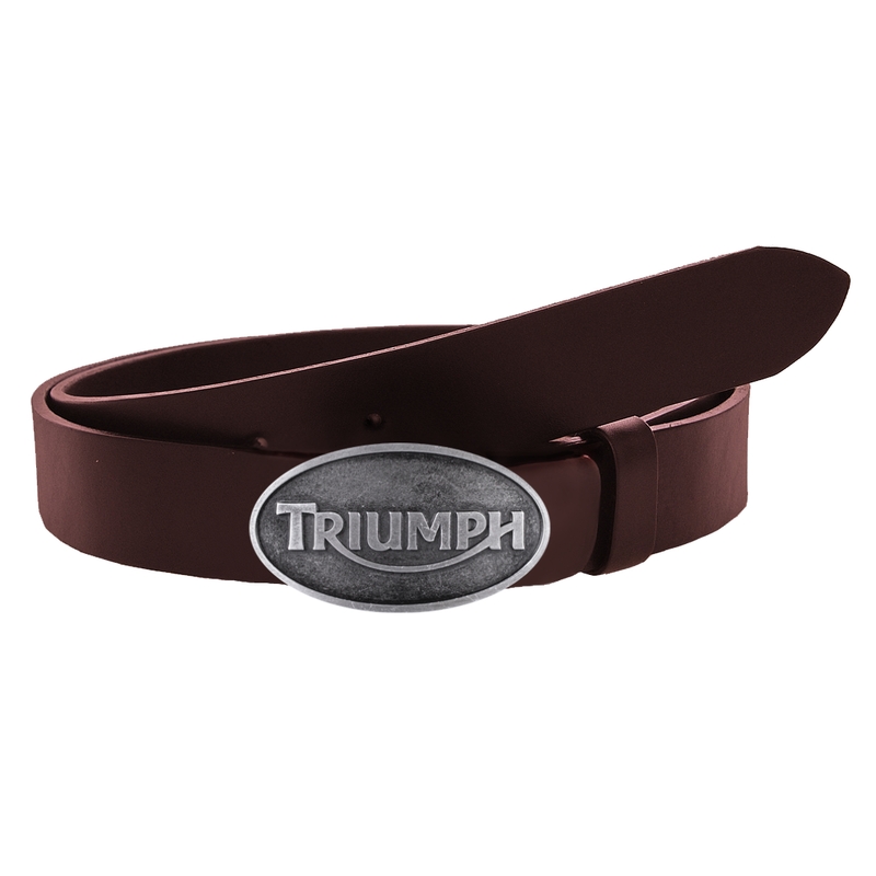 Kožni moto remen s kopčom Triumph smeđi
