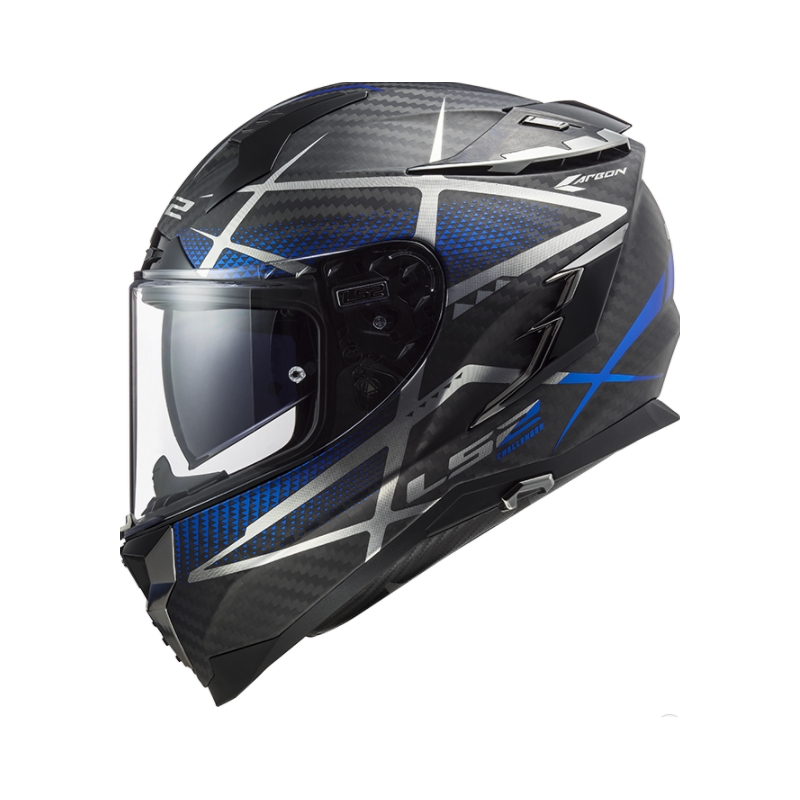 LS2 FF327 Challenger C Konic crno-sivo-plava Integralna motociklistička kaciga rasprodaja