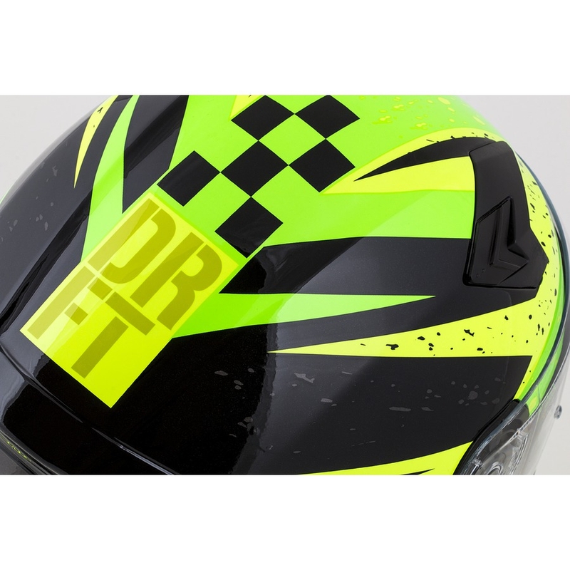 Integralna motociklistička kaciga Cassida Integral 3.0 DRFT zeleno-biserno žuta