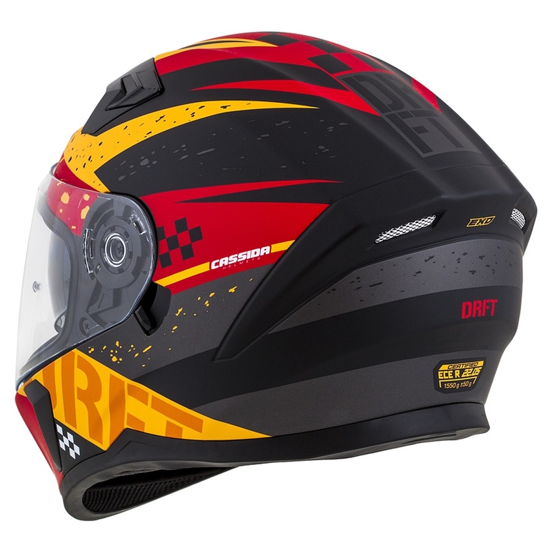 Integralna motociklistička kaciga Cassida Integral 3.0 DRFT narančasto-fluo crvena