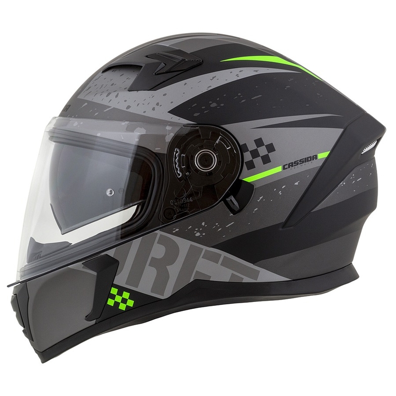 Integralna motociklistička kaciga Cassida Integral 3.0 DRFT mat sivo-crno-zelena