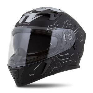 Integralna motociklistička kaciga Cassida 3.0 Hack Vision sivo-srebrno-crna mat